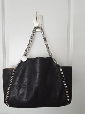 Stella McCartney Large Reversable Falabella Tote with Silver Chain Trim